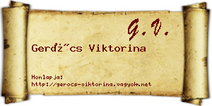 Gerócs Viktorina névjegykártya